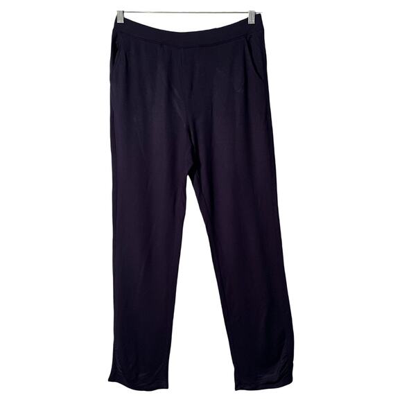 Chicos Zenergy Pants Womens Size 4 Blue Pull On Ruched Hem Mid Rise Pants NWT - Picture 1 of 9